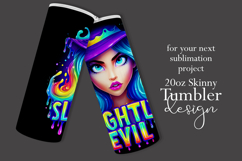 Halloween Tumbler Wrap, Slightly Evil Witch Tumbler, t47 Product Image 2