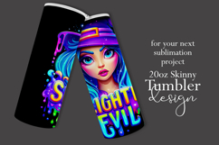 Halloween Tumbler Wrap, Slightly Evil Witch Tumbler, t49 Product Image 2