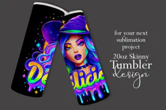 Halloween Tumbler Wrap, Delicious Halloween Witch Tumbler 51 Product Image 2