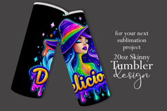 Halloween Tumbler Wrap, Delicious Halloween Witch Tumbler 53 Product Image 2