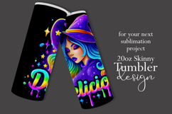Halloween Tumbler Wrap, Delicious Halloween Witch Tumbler 54 Product Image 2