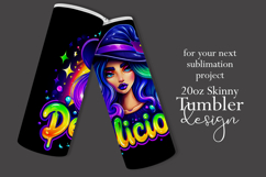Halloween Tumbler Wrap, Delicious Halloween Witch Tumbler 55 Product Image 2