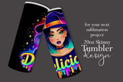 Halloween Tumbler Wrap, Delicious Halloween Witch Tumbler 58 Product Image 2