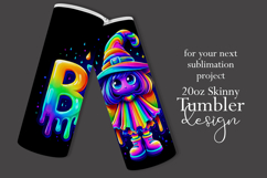 Halloween Tumbler Wrap, Colorful Witch Boo Tumbler Wrap, t6 Product Image 2