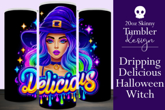 Halloween Tumbler Wrap, Delicious Halloween Witch Tumbler 62 Product Image 1