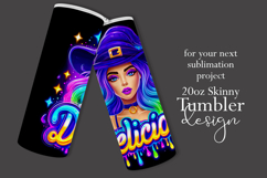Halloween Tumbler Wrap, Delicious Halloween Witch Tumbler 62 Product Image 2