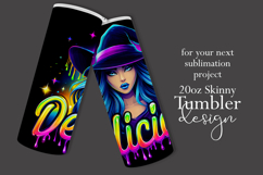 Halloween Tumbler Wrap, Delicious Halloween Witch Tumbler 64 Product Image 2