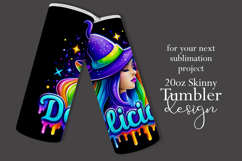 Halloween Tumbler Wrap, Delicious Halloween Witch Tumbler 65 Product Image 2