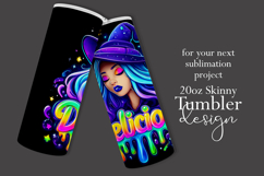 Halloween Tumbler Wrap, Delicious Halloween Witch Tumbler 66 Product Image 2