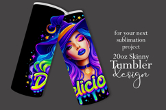 Halloween Tumbler Wrap, Delicious Halloween Witch Tumbler 67 Product Image 2