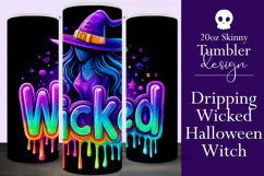 Halloween Tumbler Wrap, Wicked Halloween Witch Tumbler, t70 Product Image 1