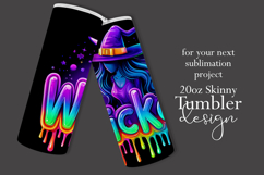 Halloween Tumbler Wrap, Wicked Halloween Witch Tumbler, t70 Product Image 2