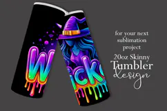 Halloween Tumbler Wrap, Wicked Halloween Witch Tumbler, t70 Product Image 2