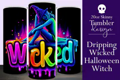 Halloween Tumbler Wrap, Wicked Halloween Witch Tumbler, t74 Product Image 1