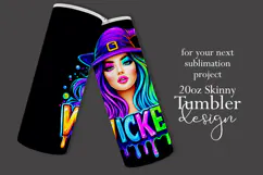 Halloween Tumbler Wrap, Wicked Halloween Witch Tumbler, t79 Product Image 2