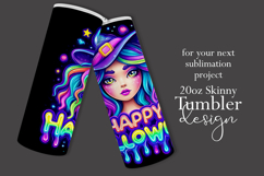 Halloween Tumbler Wrap, Colorful Witch Tumbler Wrap, t8 Product Image 2