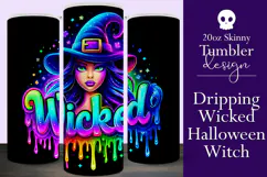 Halloween Tumbler Wrap, Wicked Halloween Witch Tumbler, t80 Product Image 1