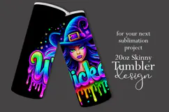 Halloween Tumbler Wrap, Wicked Halloween Witch Tumbler, t80 Product Image 2