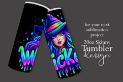 Halloween Tumbler Wrap, Wicked Halloween Witch Tumbler, t82 Product Image 2