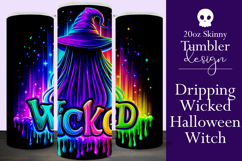 Halloween Tumbler Wrap, Wicked Halloween Witch Tumbler, t87 Product Image 1