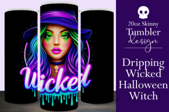 Halloween Tumbler Wrap, Wicked Halloween Witch Tumbler, t90 Product Image 1
