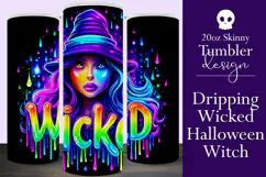 Halloween Tumbler Wrap, Wicked Halloween Witch Tumbler, t94 Product Image 1