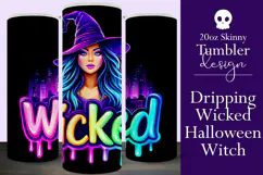 Halloween Tumbler Wrap, Wicked Halloween Witch Tumbler, t95 Product Image 1