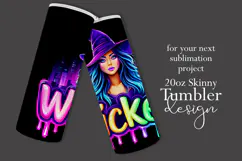 Halloween Tumbler Wrap, Wicked Halloween Witch Tumbler, t95 Product Image 2