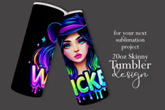 Halloween Tumbler Wrap, Wicked Halloween Witch Tumbler, t97 Product Image 2