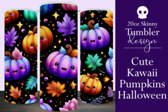 Halloween Tumbler Wrap, Halloween Kawaii Pumpkins Tumbler, 1 Product Image 1