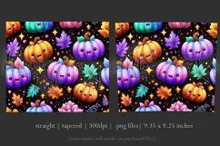 Halloween Tumbler Wrap, Halloween Kawaii Pumpkins Tumbler, 1 Product Image 3