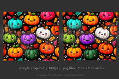 Halloween Tumbler Wrap, Halloween Kawaii Pumpkins Tumbler, 2 Product Image 3
