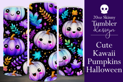 Halloween Tumbler Wrap, Halloween Kawaii Pumpkins Tumbler, 4 Product Image 1
