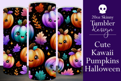 Halloween Tumbler Wrap, Halloween Kawaii Pumpkins Tumbler, 5 Product Image 1