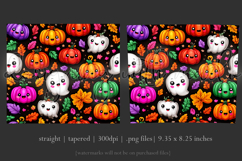 Halloween Tumbler Wrap, Halloween Kawaii Pumpkins Tumbler, 6 Product Image 3