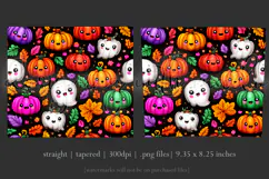 Halloween Tumbler Wrap, Halloween Kawaii Pumpkins Tumbler, 6 Product Image 3
