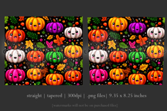 Halloween Tumbler Wrap, Halloween Kawaii Pumpkins Tumbler, 7 Product Image 3