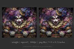 Halloween Tumbler Wrap, Sublimation Scary Clown Tumbler. t1 Product Image 3