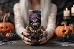 Halloween Tumbler Wrap, Sublimation Scary Clown Tumbler. t1 Product Image 4