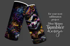 Halloween Tumbler Wrap, Sublimation Scary Clown Tumbler. t3 Product Image 2