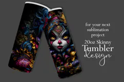 Halloween Tumbler Wrap, Sublimation Scary Clown Tumbler. t4 Product Image 2