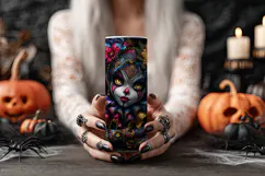 Halloween Tumbler Wrap, Sublimation Scary Clown Tumbler. t4 Product Image 4