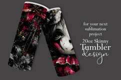 Halloween Tumbler Wrap, Sublimation Scary Clown Tumbler. t5 Product Image 2