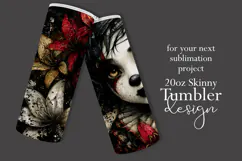 Halloween Tumbler Wrap, Sublimation Scary Clown Tumbler. t7 Product Image 2