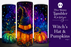 Halloween Tumbler Wrap, Sublimation Pumpkins Tumbler. t1 Product Image 1