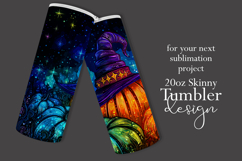 Halloween Tumbler Wrap, Sublimation Pumpkins Tumbler. t5 Product Image 2