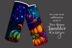 Halloween Tumbler Wrap, Sublimation Pumpkins Tumbler. t6 Product Image 2