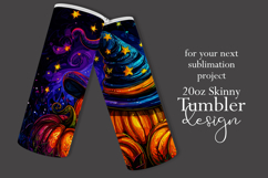Halloween Tumbler Wrap, Sublimation Pumpkins Tumbler. t7 Product Image 2