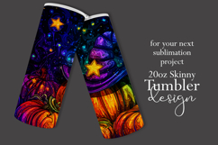Halloween Tumbler Wrap, Sublimation Pumpkins Tumbler. t9 Product Image 2