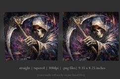 Halloween Tumbler Wrap, Sublimation Grim Reaper Tumbler. t1 Product Image 3